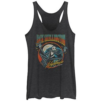 Disney's The Nightmare Before Christmas Jack Skellington Spooky Stamp Juniors' Racerback Tank Top