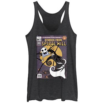 Disney's The Nightmare Before Christmas Jack Comic Book Cover Juniors' Racerback Tank Top