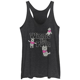 Disney's Winnie The Pooh Playful Winnie Juniors' Racerback Tank Top