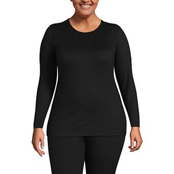 Plus Size Lands' End Thermaskin Long Underwear Crewneck Top