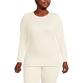 Plus Size Lands' End Thermaskin Long Underwear Crewneck Top