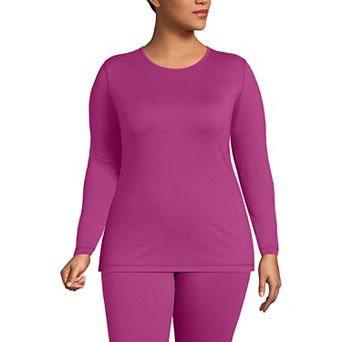 Plus Size Lands' End Thermaskin Long Underwear Crewneck Top