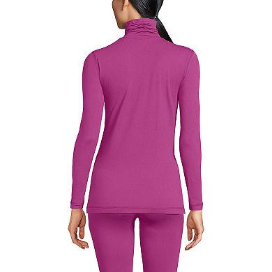 Women's Lands' End Thermaskin Turtleneck Long Underwear Top