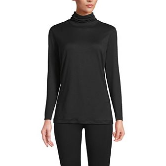 Women's Lands' End Thermaskin Turtleneck Long Underwear Top