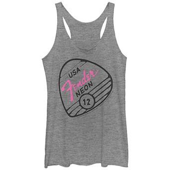 Juniors' Fender USA Neon 12 Racerback Tank Top