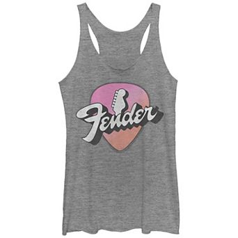 Juniors' Fender Gradient Guitar Pick Racerback Tank Top