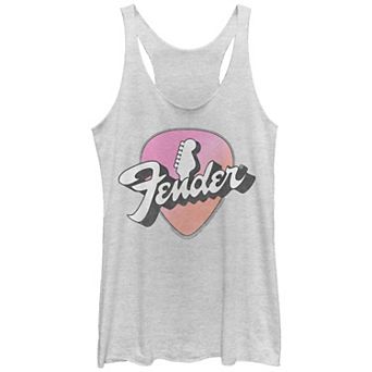 Juniors' Fender Gradient Guitar Pick Racerback Tank Top
