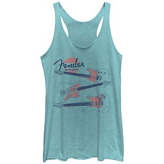 Juniors' Fender Electric Guitars Racerback Tank Top