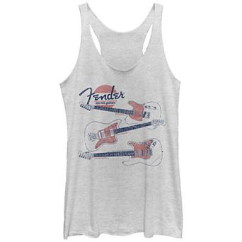 Juniors' Fender Electric Guitars Racerback Tank Top