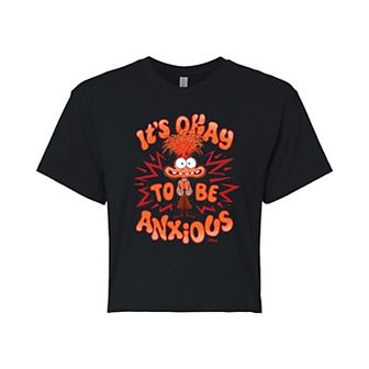 Disney / Pixar's Inside Out 2 Anxiety Juniors' It's Okay Cropped Tee