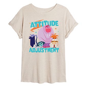 Disney / Pixar's Inside Out 2 Juniors' Attitude Adjustment Oversized Tee