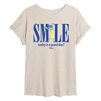 Disney / Pixar's Inside Out 2 Joy Juniors' Smile Oversized Tee