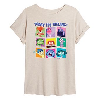 Disney / Pixar's Inside Out 2 Juniors' Today I'm Feeling Oversized Tee