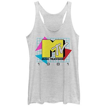 Juniors' MTV 80's Style Logo Racerback Tank Top
