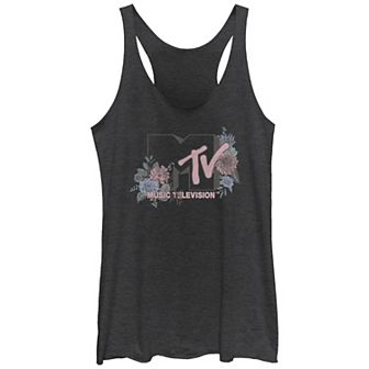 Juniors' MTV Floral Arragement Logo Racerback Tank Top