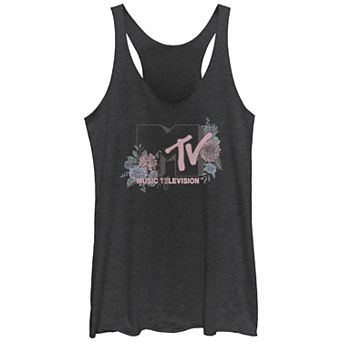 Juniors' MTV Floral Arragement Logo Racerback Tank Top