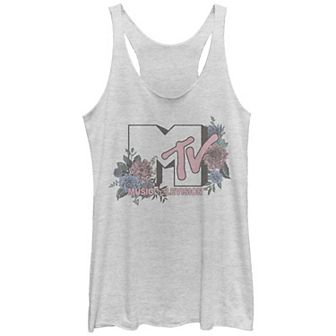 Juniors' MTV Floral Arragement Logo Racerback Tank Top