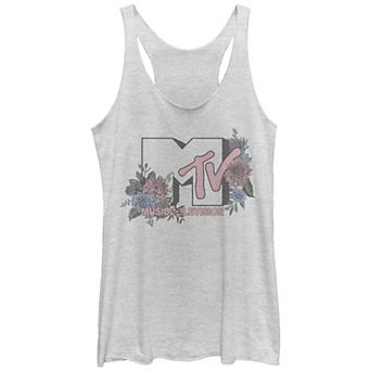 Juniors' MTV Floral Arragement Logo Racerback Tank Top