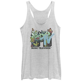 Juniors' MTV Butterflies Logo Racerback Tank Top
