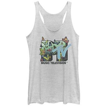Juniors' MTV Butterflies Logo Racerback Tank Top