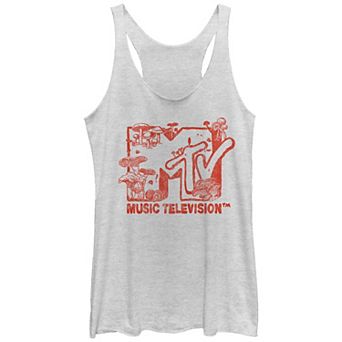 Juniors' MTV Wild Mushrooms Logo Racerback Tank Top