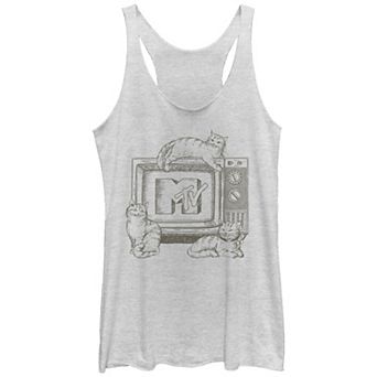 Juniors' MTV Cats Logo Racerback Tank Top