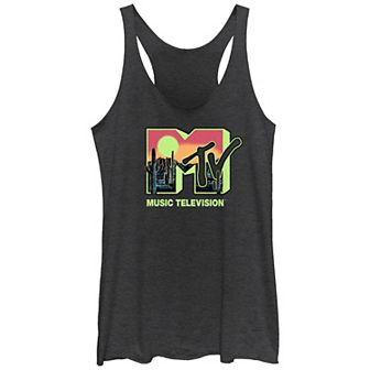 Juniors' MTV Desert Sunset Print Logo Racerback Tank Top