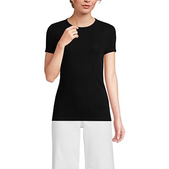 Women's Lands' End Women's Micro Rib Tee