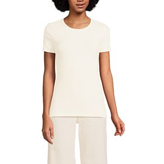 Women's Lands' End Women's Micro Rib Tee