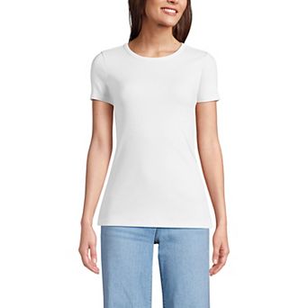 Women's Lands' End Tall Micro Rib Tee