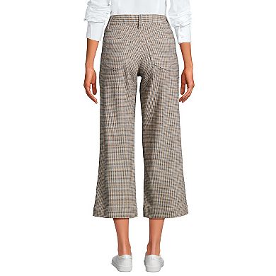 Women's Lands' End High-Rise Wide Leg Crop Pants