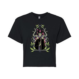 Disney's Sleeping Beauty Maleficent Juniors' Cropped Tee