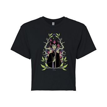 Disney's Sleeping Beauty Maleficent Juniors' Cropped Tee