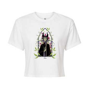 Disney's Sleeping Beauty Maleficent Juniors' Cropped Tee