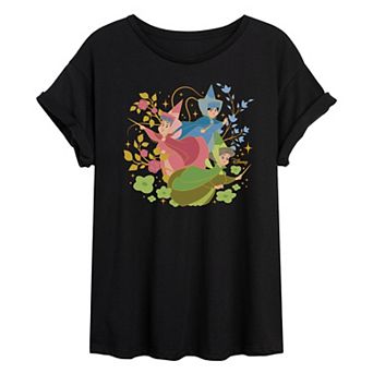 Disney's Sleeping Beauty Juniors' Fairy Godmothers Oversized Tee