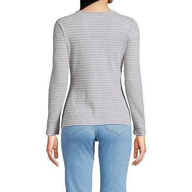 Women's Lands' End Waffle Notch Neck Top