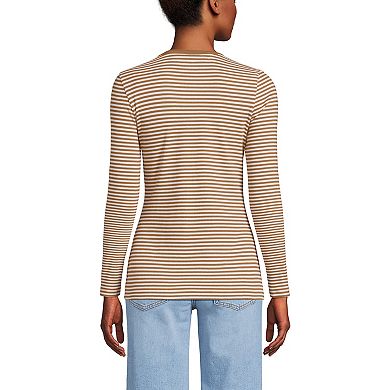 Women's Lands' End Tall Micro Rib Tee