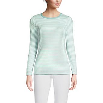 Women's Tall Lands' End Long Sleeve Micro Rib Tee