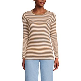Women's Tall Lands' End Long Sleeve Micro Rib Tee
