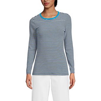 Women's Tall Lands' End Long Sleeve Micro Rib Tee