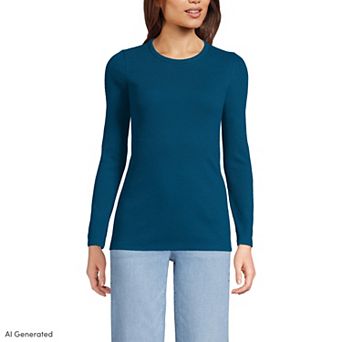 Women's Lands' End Micro Rib Tee