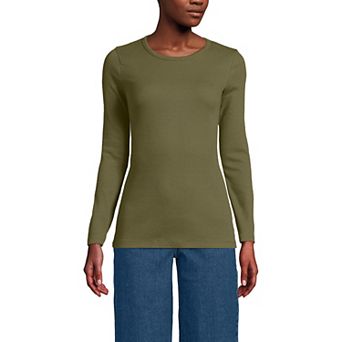 Women's Lands' End Micro Rib Tee