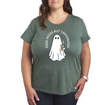 Plus Size Caffeinated Ghost Graphic Tee