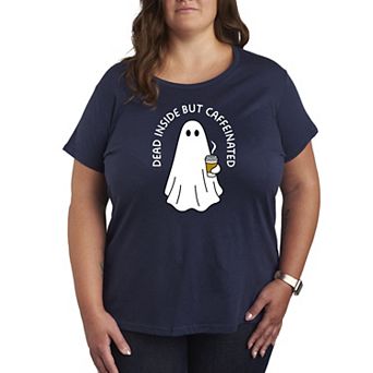 Plus Size Caffeinated Ghost Graphic Tee