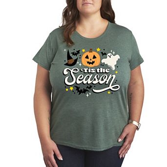 Plus Size 'Tis The Season Halloween Graphic Tee