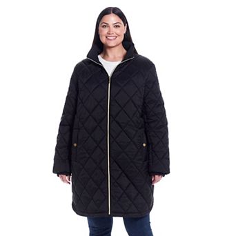 Plus Size Weathercast Quilted Zip Front Walker Jacket