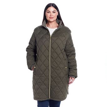 Plus Size Weathercast Quilted Zip Front Walker Jacket