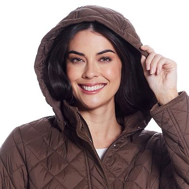 Women's Weathercast Corduroy Trimmed Quilted Anorak Jacket
