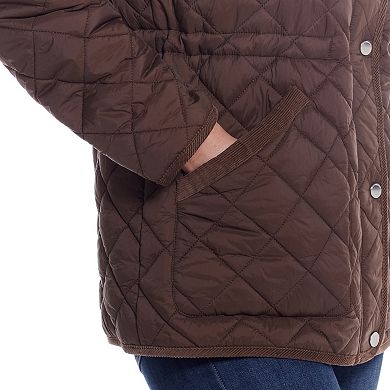 Women's Weathercast Corduroy Trimmed Quilted Anorak Jacket