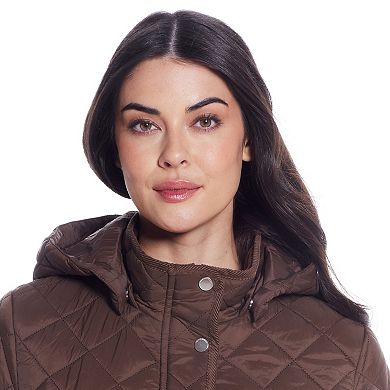Women's Weathercast Corduroy Trimmed Quilted Anorak Jacket